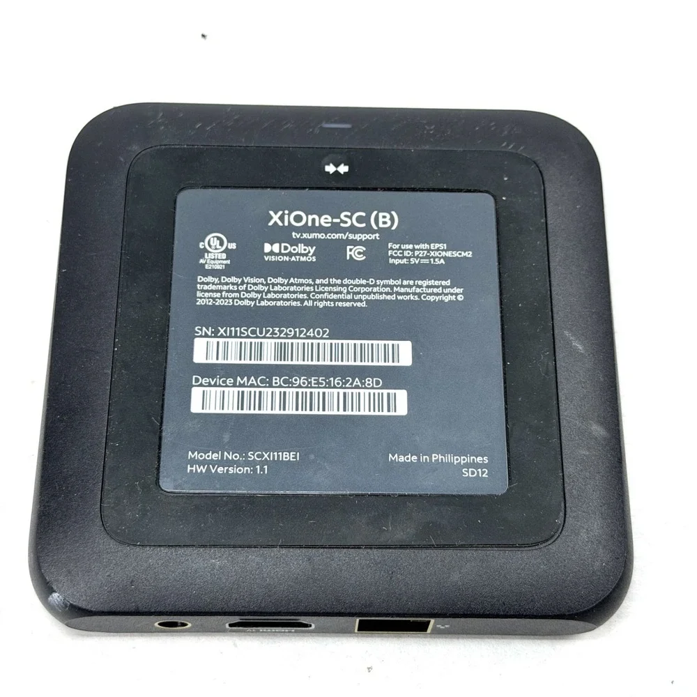 Xfinity XiOne-SC(B) Streaming Device TV Box / No Power Cord